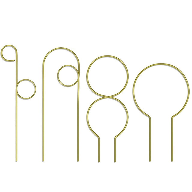 WinWay Plant Climbing Frame Creative Potted Plant Support Climbing Frame Iron Fixed Rod,Four sets of gold