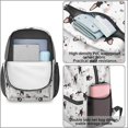 thumbnail image 4 of French Bulldog White Pattern 17" School Backpacks for Teens,Waterproof Oxford Fabric,S-Shape Padded Straps for School,Travel,Hiking,Camping, 4 of 6