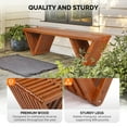 thumbnail image 2 of Ktaxon Outdoor Bench, Design Wood Garden Bench Weather Resistant, Triangle Shape Backless Bench for Indoor, Outdoor, Patio, Garden, 2 of 6