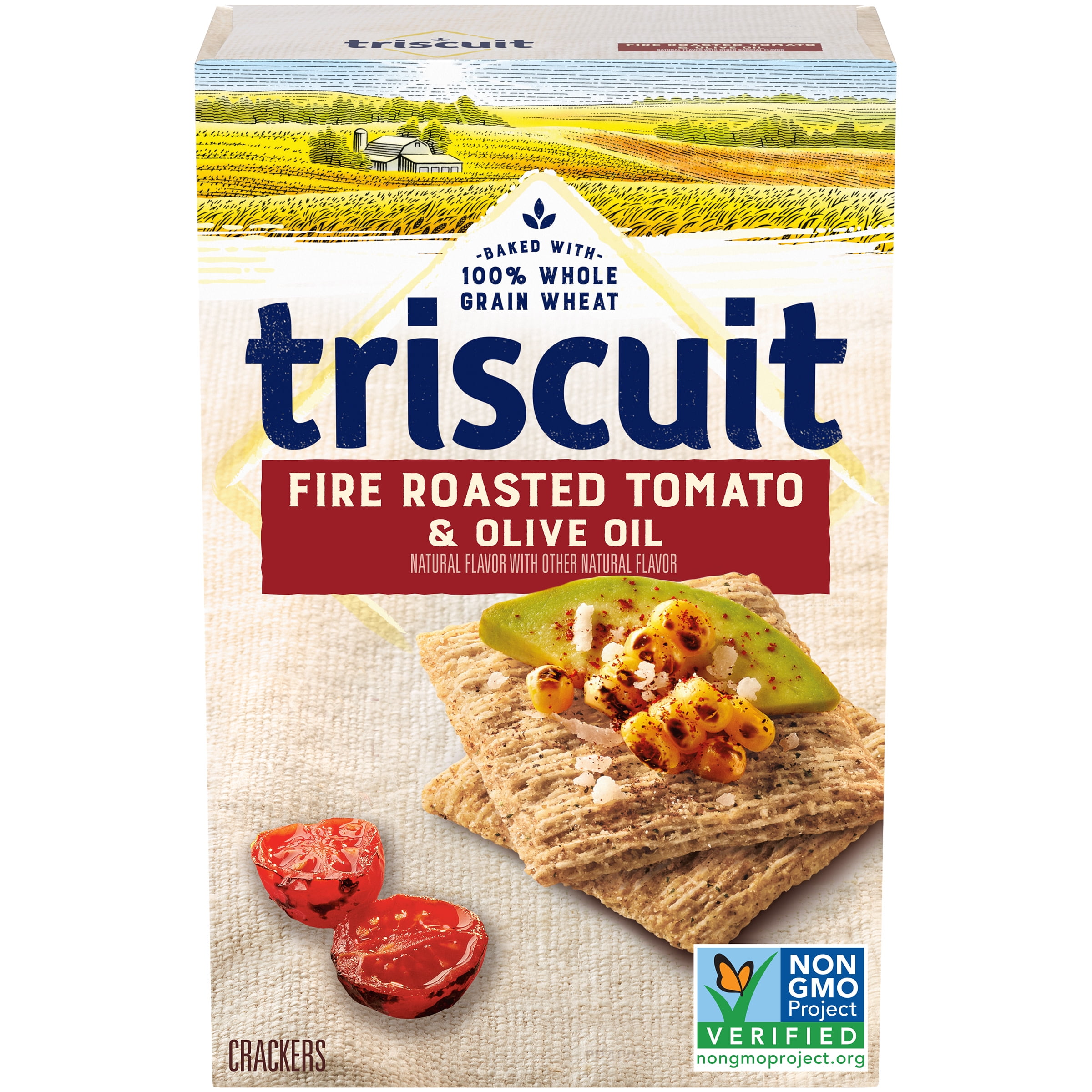 Triscuit Fire Roasted Tomato & Olive Oil Whole Grain Wheat Crackers, 8.5 Oz