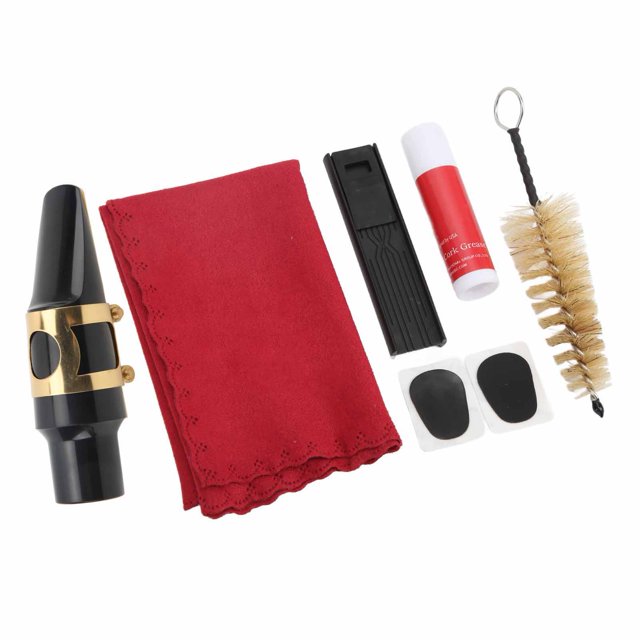 Juego De Herramientas De Limpieza De Saxofón, Kit De Boquilla De Saxofón Tenor Resistencia Al Desgaste Conveniente Para La Escuela Para El Hogar Para Estudiantes Para ANGGREK Mouthpiece Set