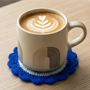 Tamishka Handmade Crochet Evil Eye Coaster Set, 3 Piece
