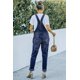 thumbnail image 1 of ABPHQTO Peto denim desgastado azul de mujer, 1 of 5