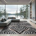 thumbnail image 2 of ODIKA Striped Print Bold Inspired Motif Centered Diagonal Abstract Zebra Flowing Non-Slip Chair-Friendly for Dining Room, Large Office, Lounge, 2 of 7