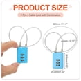 thumbnail image 2 of Uxcell Digit Cable Combination Steel Rope for Gym Bikes Cabinets Wardrobes 11.8" Blue, 2 of 7