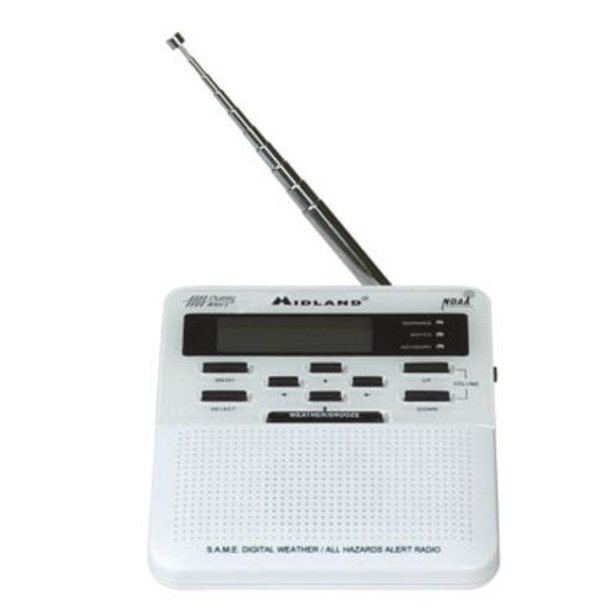 Midland Midland WR120B Weather Alert Radio with Alarm Clock, White