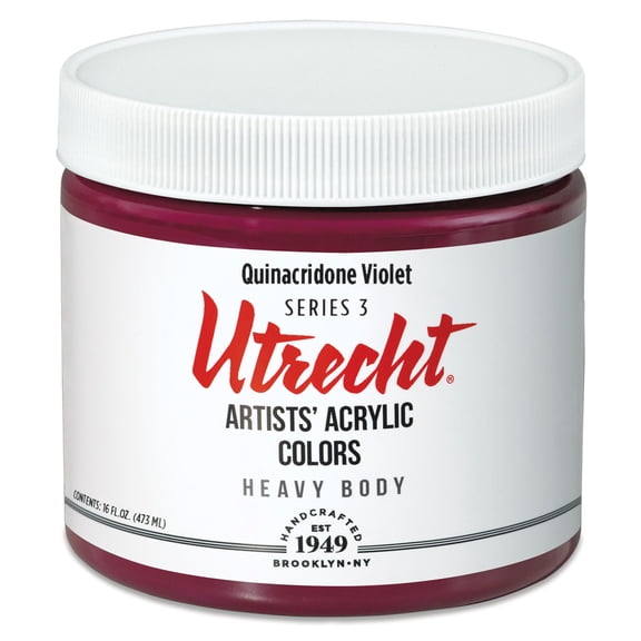 Utrecht Artists' Acrylic Paint - Quinacridone Violet, Pint