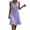 Purple, variant on Ahabrexf Womens Summer Ruffled Hem Dresses, Sleeveless V Neck Drawstring Waist Natural Fiber Linen Sundress for Casual Vacation Wear