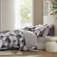 thumbnail image 3 of Regency Heights Twin/Twin XL Size Comforter Set, Purple Bedding Set for All Seasons, 2-Piece Round Geometric Print Bedding Comforter Set, 3 of 9