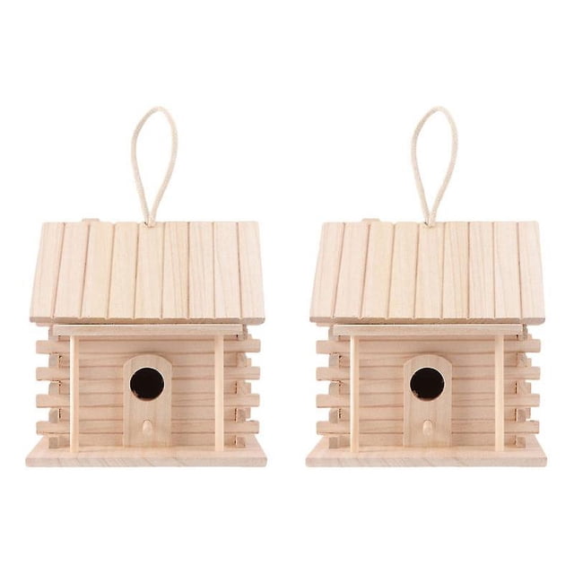 2 piezas cama tipo cabaña para pájaros