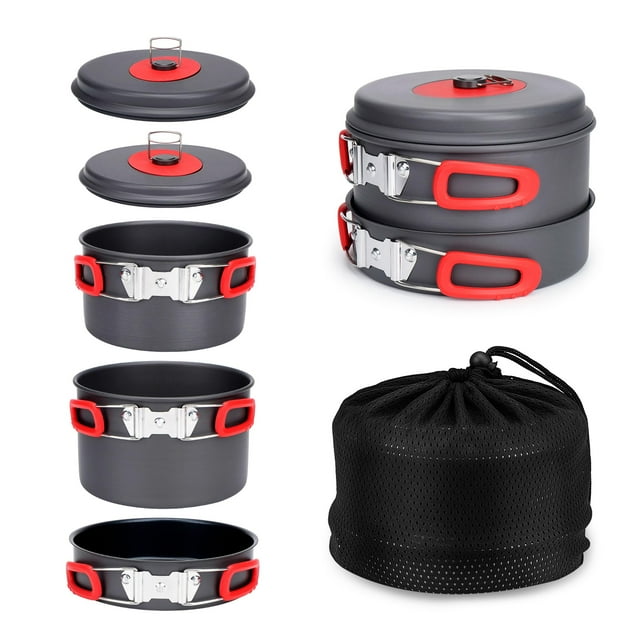 Set de cocina para acampar Alocs Camping Essentials para 4 personas