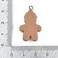 thumbnail image 3 of 200pcs Cristmas Thmem Resin Pendants With Iron Loop & Glitter Gingerbread Man Saddle Brown 31x19x6.5mm Hole: 1mm, 3 of 3