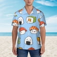 thumbnail image 2 of Kll Men'S Hawaiian Shirt Short Sleeve Button Down Beach Shirts-Kawaii Sushi (2), 2 of 7
