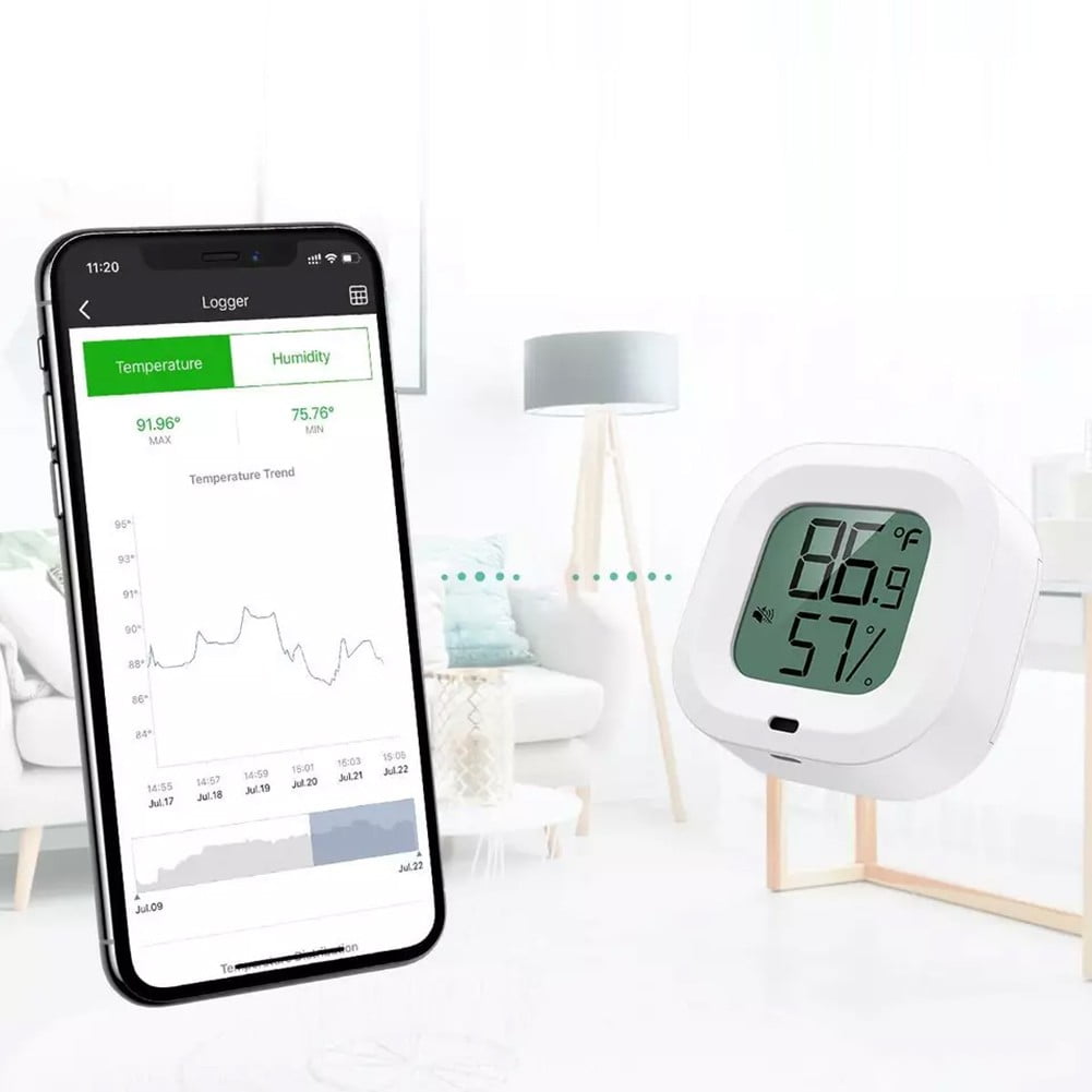 Greenhouse smart thermometer and hygrometer with data export and alarm function