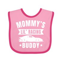 Inktastic Mommys Lil Racing Buddy Boys or Girls Baby Bib