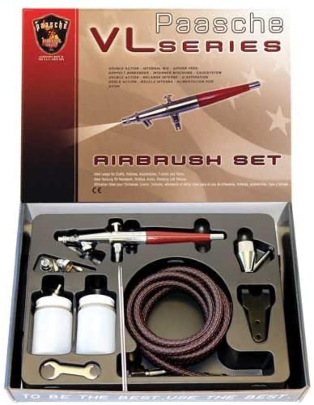 Paasche MIL-SET Double Action Siphon Feed Airbrush Set 
