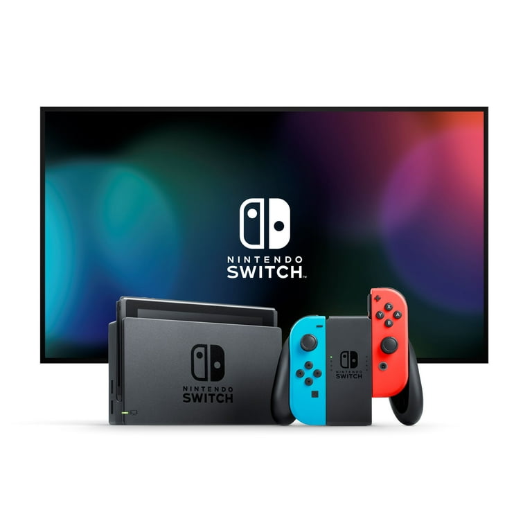 Nintendo Switch With Neon Blue And Neon Red Joy-con : Target