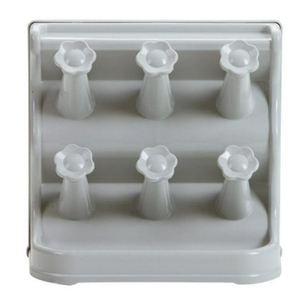 Estante de cocina Portavasos Caja de almacenamiento Portavasos montado en la pared Portavasos para taza de café Rejilla de secado Seis P