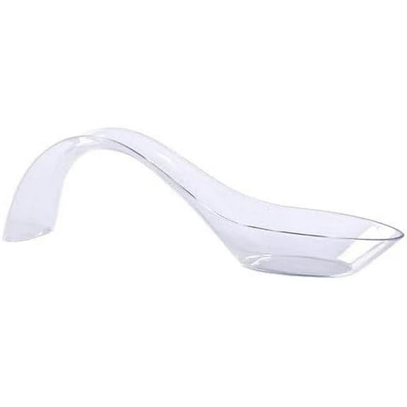 0.5oz Mini Clear Presentation Plastic Spoon – Disposable Presentation Utensil for Appetizers Desserts Samples Catering Events Buffet Parties (12)