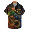 thumbnail image 2 of Wyzesi Men Shirt Pack Long Mens Personality Musical Instruments Digital 3D Printed Lapels Buttons Short Sleeved Shirts and Tops Summer Shirts for Men Button Down, 2 of 4