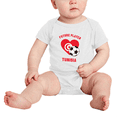 thumbnail image 2 of Future Soccer Player Tunisia Soccer Fan Baby Rompers Bodysuit (White, 0-3 Months), 2 of 5