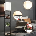 thumbnail image 4 of Lámpara de Pie con Estantes, Moderna Lampara Alta de Piso con 3 Niveles y Bombilla LED 9W 3 Temperaturas para Dormitorio Sala de Estar Recámara Oficina, 4 of 7