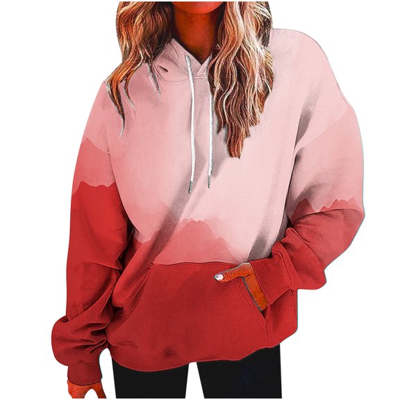 DDAPJ pyju Womens Tie Dye Hooded Sweatshirt 2023 Clearance,Casual Long Sleeve Drop Shoulder Pullover Tops Teen Girls Oversized Y2K Hoodies with Kangaroo Pocket