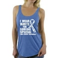 thumbnail image 1 of Awkward Styles Women's I Wear White for Someone Special Graphic Racerback Tank Tops Lung Cancer Awareness, 1 of 4