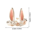 thumbnail image 2 of Rings Rabbit Ears Rose Flower Painting Oil Open Ring Women's Jewelry Accessories for Elegant Style, 2 of 5