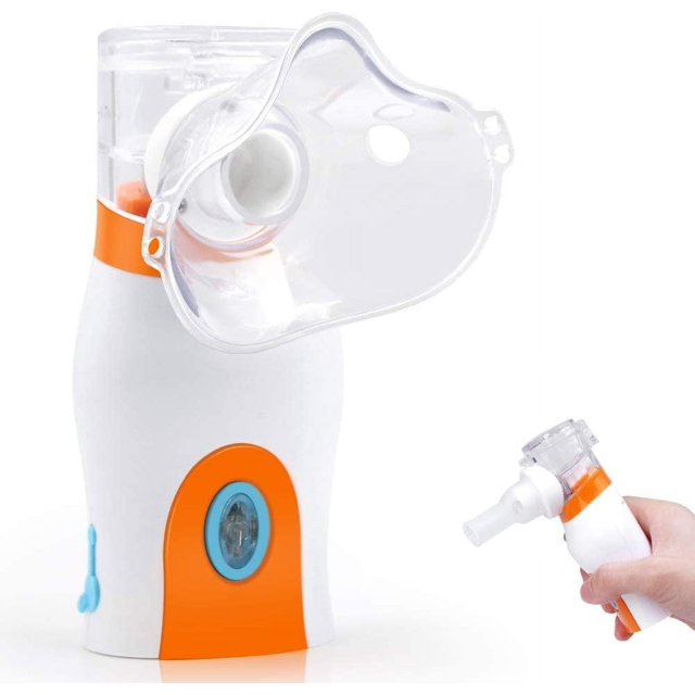 Máquina inhaladora de vapor, inhalador, atomizador de niebla fría para niños y adultos, uso doméstico, regalos, naranja