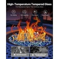 thumbnail image 3 of Fireproof Glass 10 lb 4.5 kg Fireplace Mantle 12.7 mm Reflective Firepit Glass Stone High Gloss Smokeless Landscaping for Firepit Tables Cobalt Blue Aqua Blue Transparent, 3 of 6