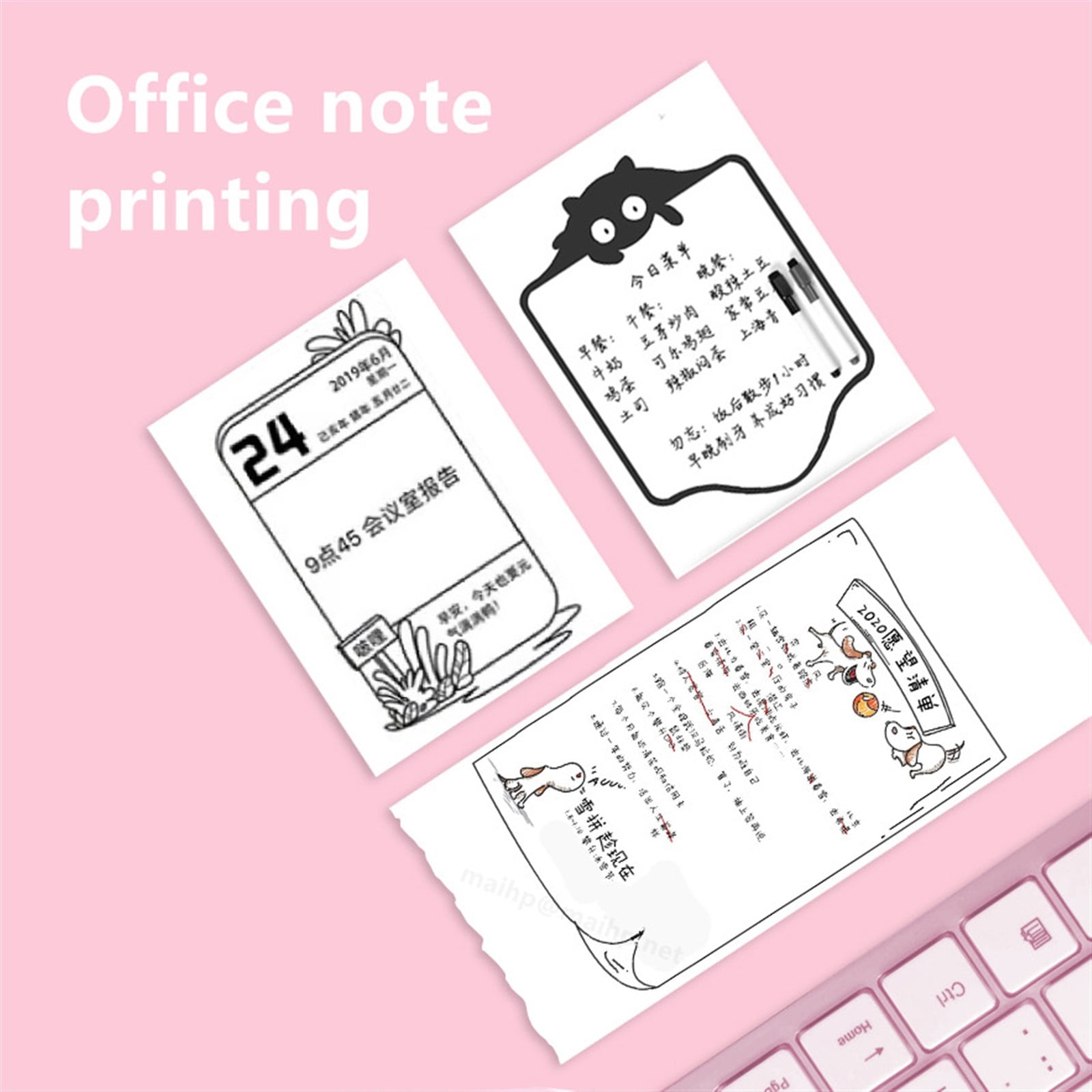 Portable Wirelessly BT Connect Pocket Clearly Thermal Printer 200dpi Label Note Memo List Printing Wireless Mini Photo Printer ,Quick-Drying Ink