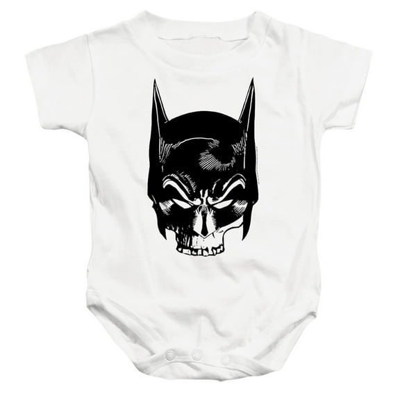 Batman Skull On White Unisex Infant Snap Suit for Baby (24 Months) White