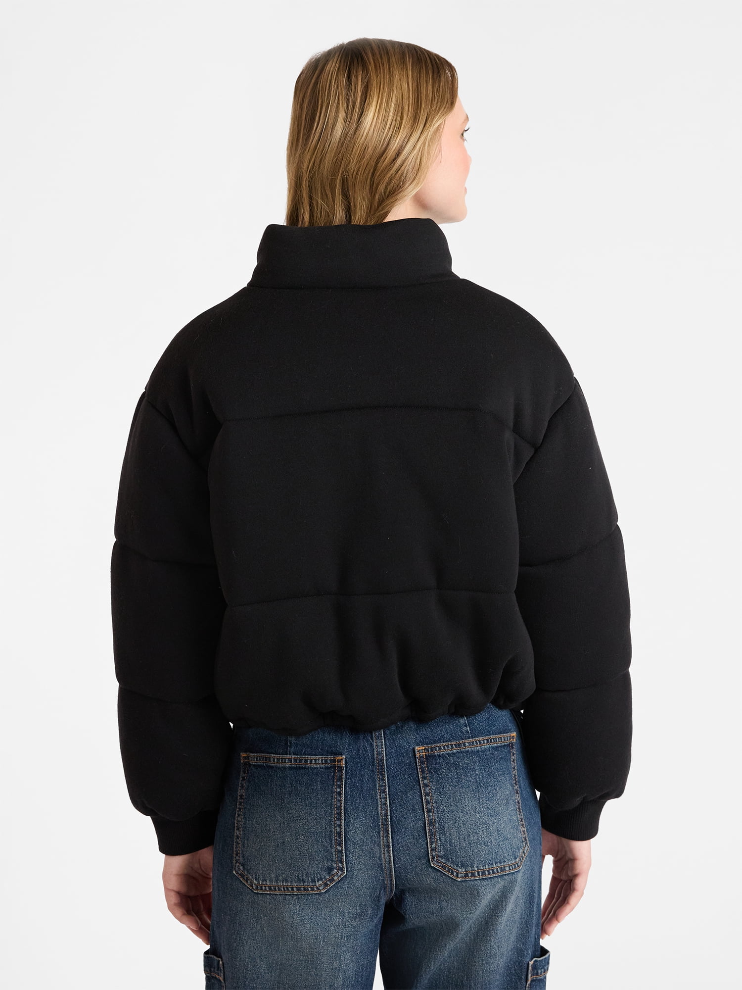 No Boundaries Knit Puffer Jacket, Women's