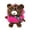 Pink Bear, variant on ® Plush Friendly Animals Backpack for Toddlers, Ladybug Blue