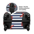 thumbnail image 4 of Naloa Starfish Navy Blue Stripe Elastic Suitcase Protector, Travel Suitcase Protector Cover Fits 18-32in Suitcase - Large, 4 of 9