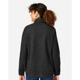 thumbnail image 3 of North End NE713W Women's Aura Sweater Fleece Quarter-Zip Pullover-Black/ Black-XS, 3 of 3