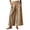 Khaki, variant on CQONEPT Wide Leg Pant for Womens Elastic Waist Elastic Waist Crop Pants Casual Flowy Loose Fit Trousers with Pocket Blue 3XL