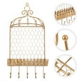 thumbnail image 4 of EeaseCA 1pc Birdcage Design Jewelry Storage Rack Creative Iron Wall Type Jewelry Rack, 4 of 8