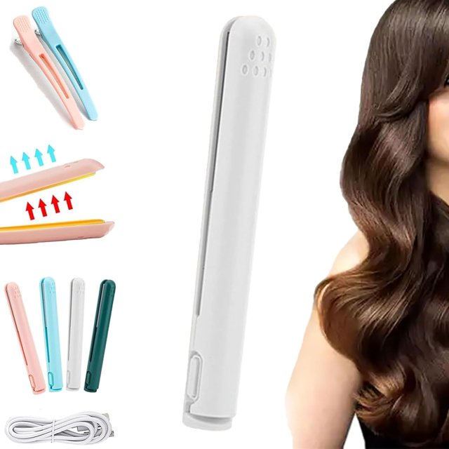 Ceramic Mini Hair Curler, Dual Glam Mini Dual Purpose Curling Iron, Dualglam Mini Curling Iron, for Travel Home