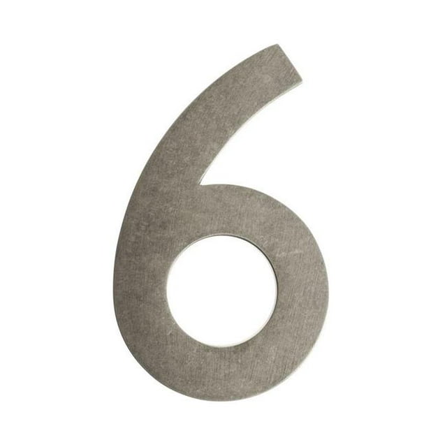 Architectural Mailboxes 3585APA-6 Floating House Number 6, Antique Pewter - 5 in.