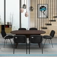 thumbnail image 4 of Gymax 69" X 35" Table de Conférence Ovale Racetrack Table de Réunion Expresso, 4 of 10