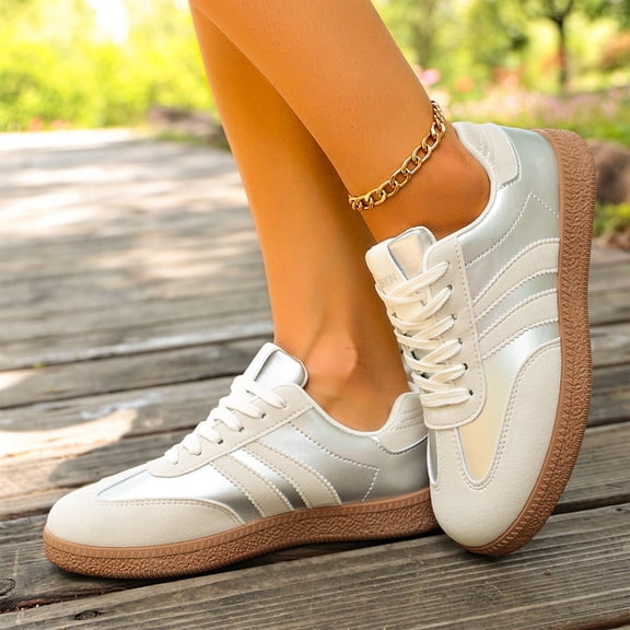 Willtoo Womens Platform Sneakers Lace Up Low Top Round Toe Trainers Lightweight Gum Sole Fashion Casual Walking Tennis Shoes