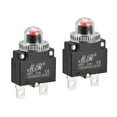 thumbnail image 1 of Unique Bargains Circuit Overload Protector 20A AC125/250V DC32V Push Button Thermal Circuit Breaker with Waterproof Caps 2pcs, 1 of 5