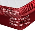 Satin Sheets King [4Piece, Burgundy] Hotel Luxury Silky Bed Sheets