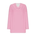 thumbnail image 5 of cfhntfmh Women's Fall Clothes Cowl Neck Long Sleeve Shirts Oversized Solid Color Dressy Casual Blouses Fashion Outfits, 5 of 5