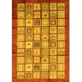 thumbnail image 1 of Ahgly Company Indoor Rectangle Abstract Yellow Modern Area Rugs, 8' x 12', 1 of 4