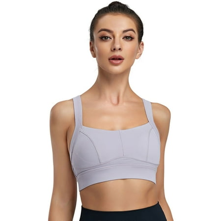 

Spdoo Plus Size Womens Sports Bra Shock Proof Running Bra Purple S