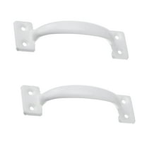LAMIRO 6inch Gate Handle Screen Door Handle in White 2 Pack