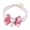 Pink M, variant on Pink M Versatile Faux Pearl Choker For Cats And Dogs Featuring Bow Component And Snug Fit For Special Scenes